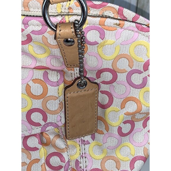 COACH Leah Signature Op Art Muti-color CC Shopper Tote Bag 13142 READ - Picture 3 of 16